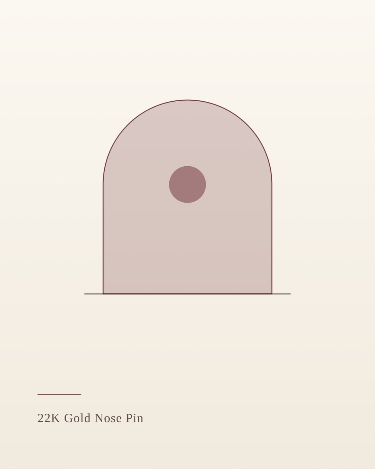 22K Gold Nose Pin